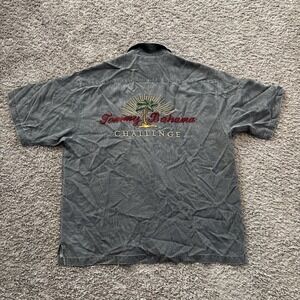 Tommy Bahama Challenge Silk Floral Button Up Hawaiian Shirt Size Large L Casual